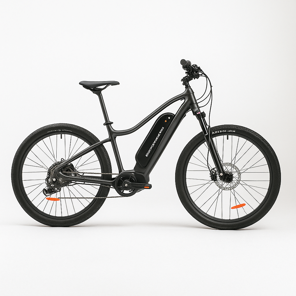 Electric Mountain Bike Built for Trail Performance, 500W Mid-Drive Motor, 55-Mile Range, Aluminum Frame