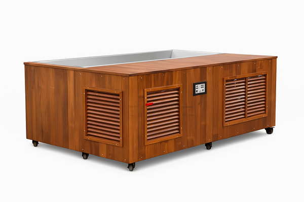 Cold Plunge Tub Engineered for Daily Recovery, 304 Stainless Steel, Cedar Cabinet, 1.5 HP Chiller
