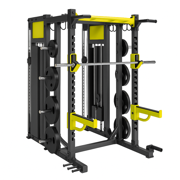 Counterbalanced Smith Machine Built for Elite Training, 11-Gauge Steel Frame, Dual Cable Columns, 450kg Rating