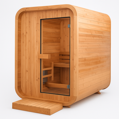Traditional Dry Heat Sauna Built for Home Recovery, A-Grade Canadian Cedar, 6kW Finnish Heater, 2-Person