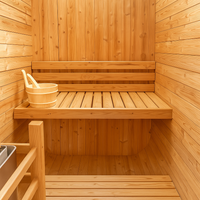 Traditional Dry Heat Sauna Built for Home Recovery, A-Grade Canadian Cedar, 6kW Finnish Heater, 2-Person