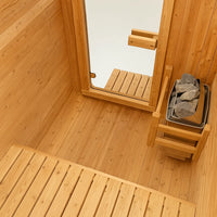 Traditional Dry Heat Sauna Built for Home Recovery, A-Grade Canadian Cedar, 6kW Finnish Heater, 2-Person