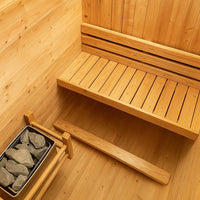 Traditional Dry Heat Sauna Built for Home Recovery, A-Grade Canadian Cedar, 6kW Finnish Heater, 2-Person