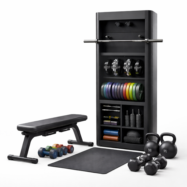 Smart Home Gym System Built to Track Performance, AI Coaching, 4K Mirror Display, Complete Equipment Set