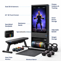 Smart Home Gym System Built to Track Performance, AI Coaching, 4K Mirror Display, Complete Equipment Set