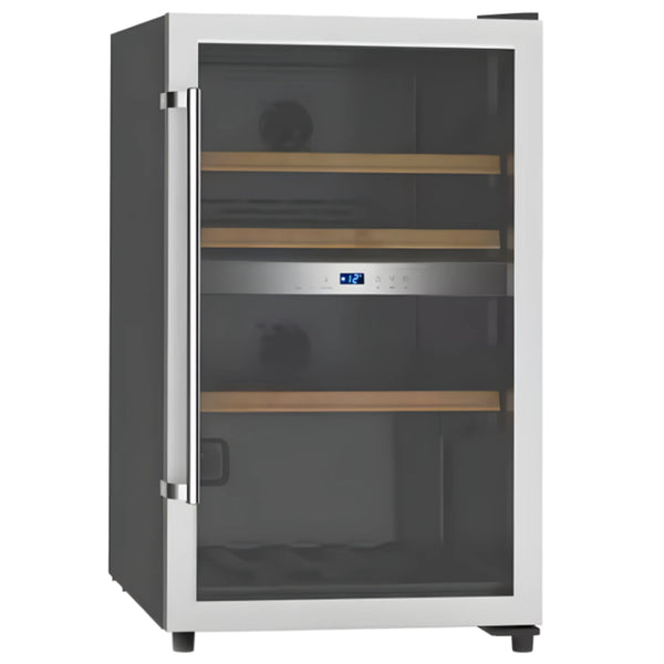 Wine Cooler Designed for Collectors, UV Glass Protection, Beechwood Shelves, Low-Vibration Compressor