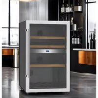 Wine Cooler Designed for Collectors, UV Glass Protection, Beechwood Shelves, Low-Vibration Compressor